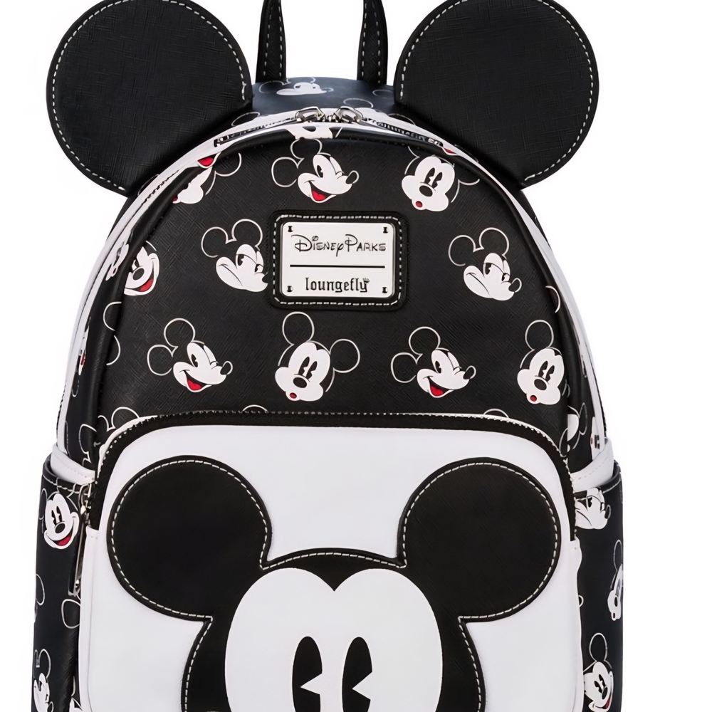 LoungeFly Disney Black and White Mickey Mouse Bag